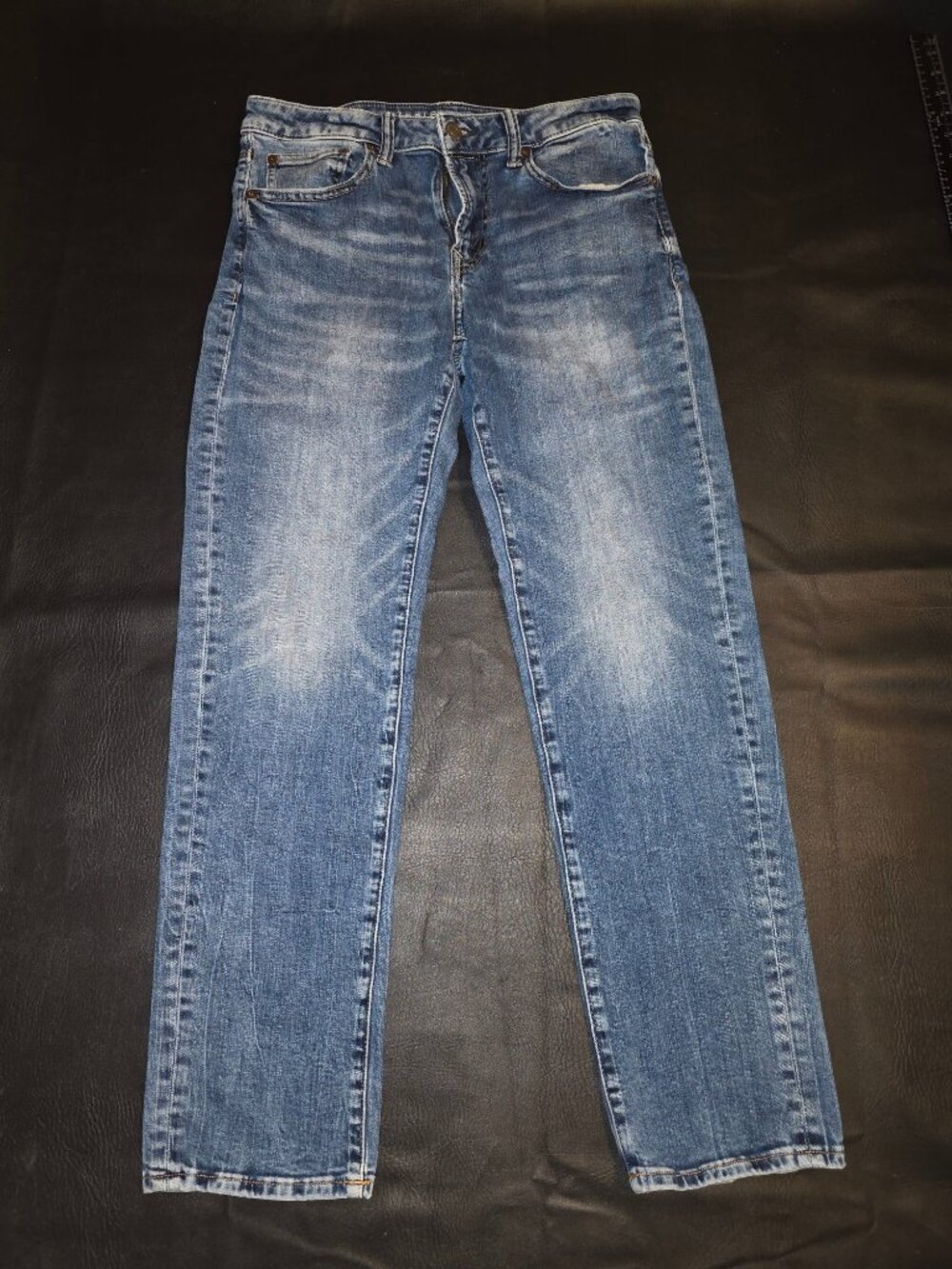 American Eagle Bootcut Jeans Size 12 Blue Denim Faded Wash